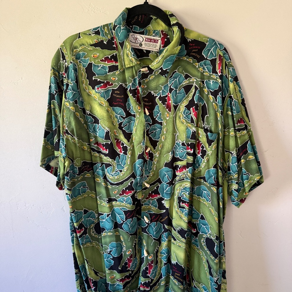 Art4Now Bayou Wear Shirt Gator New Orleans Jazz Fest 1993 Vintage